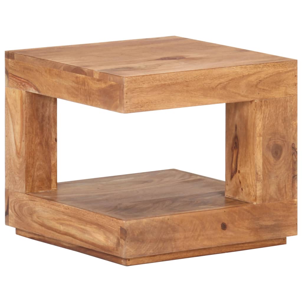 vidaXL Coffee Table 17.7"x17.7"x15.7" Solid Wood Acacia-0