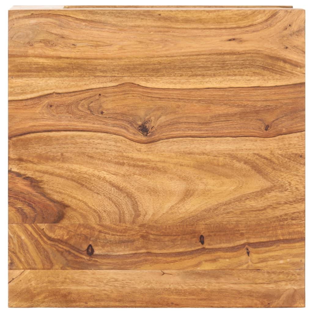 vidaXL Coffee Table 17.7"x17.7"x15.7" Solid Wood Acacia-2