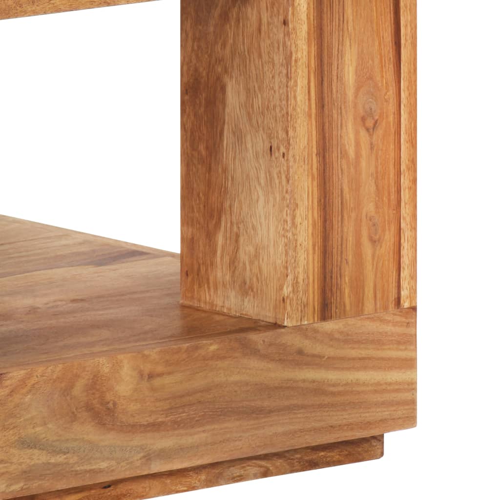 vidaXL Coffee Table 17.7"x17.7"x15.7" Solid Wood Acacia-4