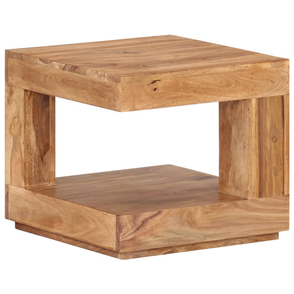 vidaXL Coffee Table 17.7"x17.7"x15.7" Solid Wood Acacia-7