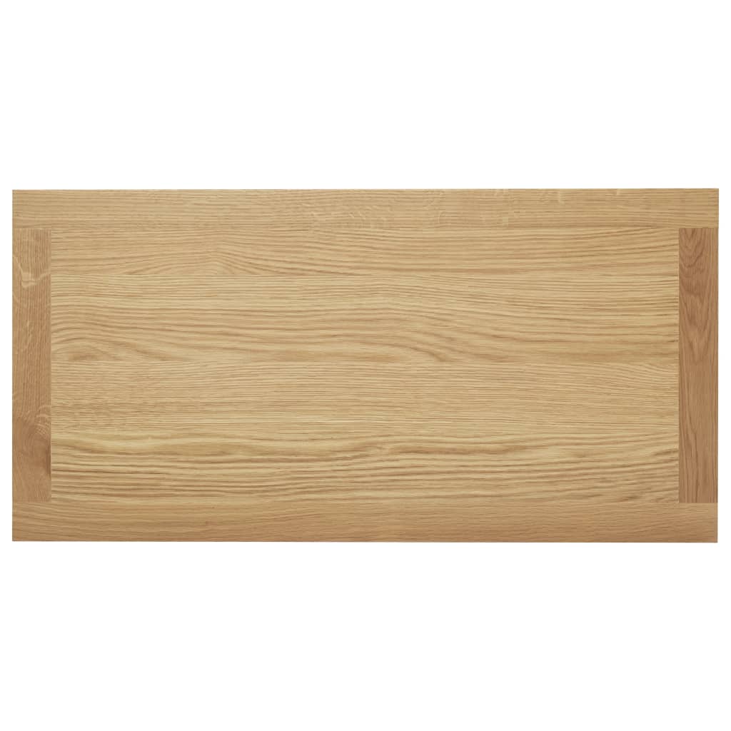vidaXL Coffee Table End Table with Storage Shelf Sofa Table Solid Wood Oak-20