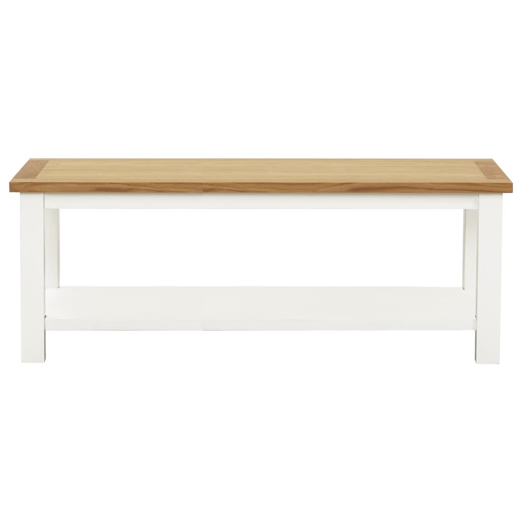 vidaXL Coffee Table End Table with Storage Shelf Sofa Table Solid Wood Oak-2
