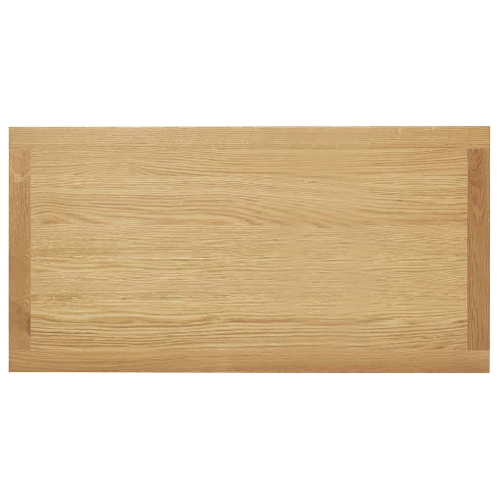 vidaXL Coffee Table End Table with Storage Shelf Sofa Table Solid Wood Oak-24