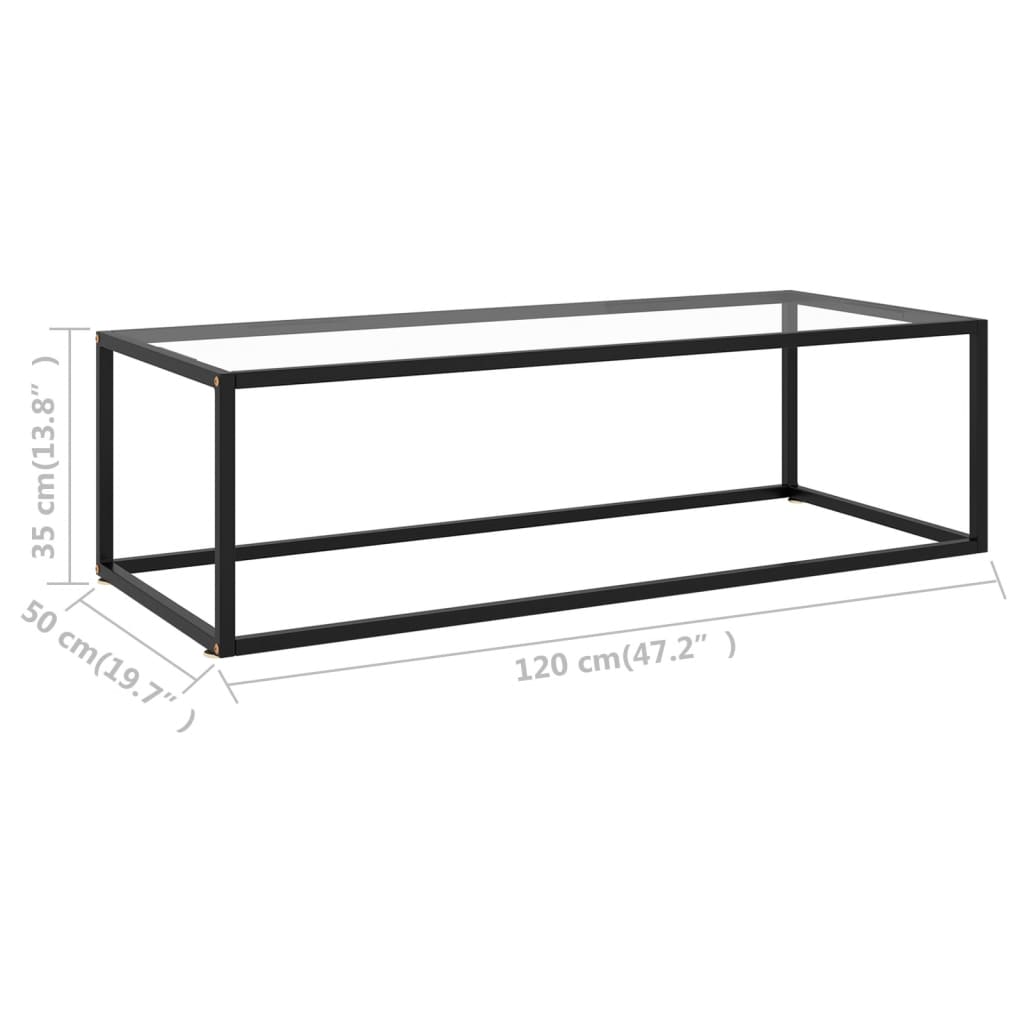 vidaXL Coffee Table End Table Living Room Accent Sofa Table Tempered Glass-14