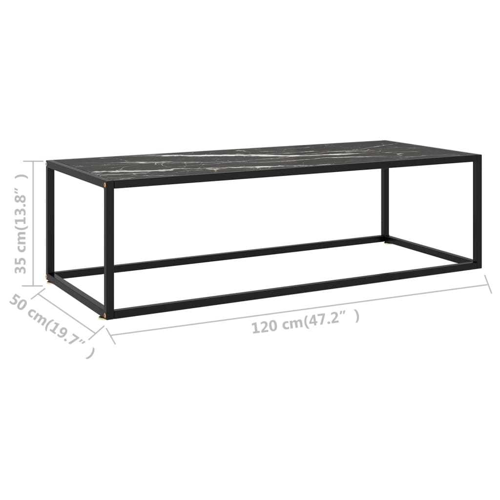 vidaXL Coffee Table End Table Living Room Accent Sofa Table Tempered Glass-77