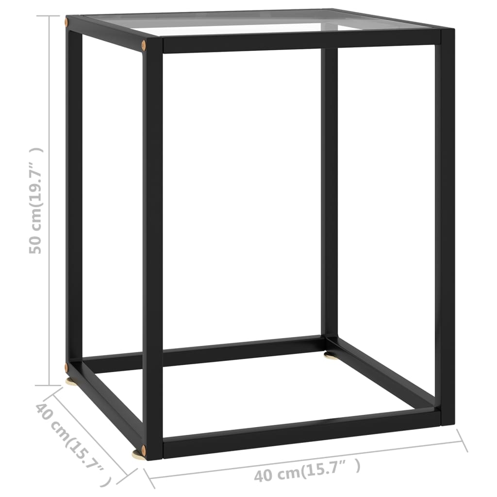 vidaXL Coffee Table End Table Living Room Accent Sofa Table Tempered Glass-74