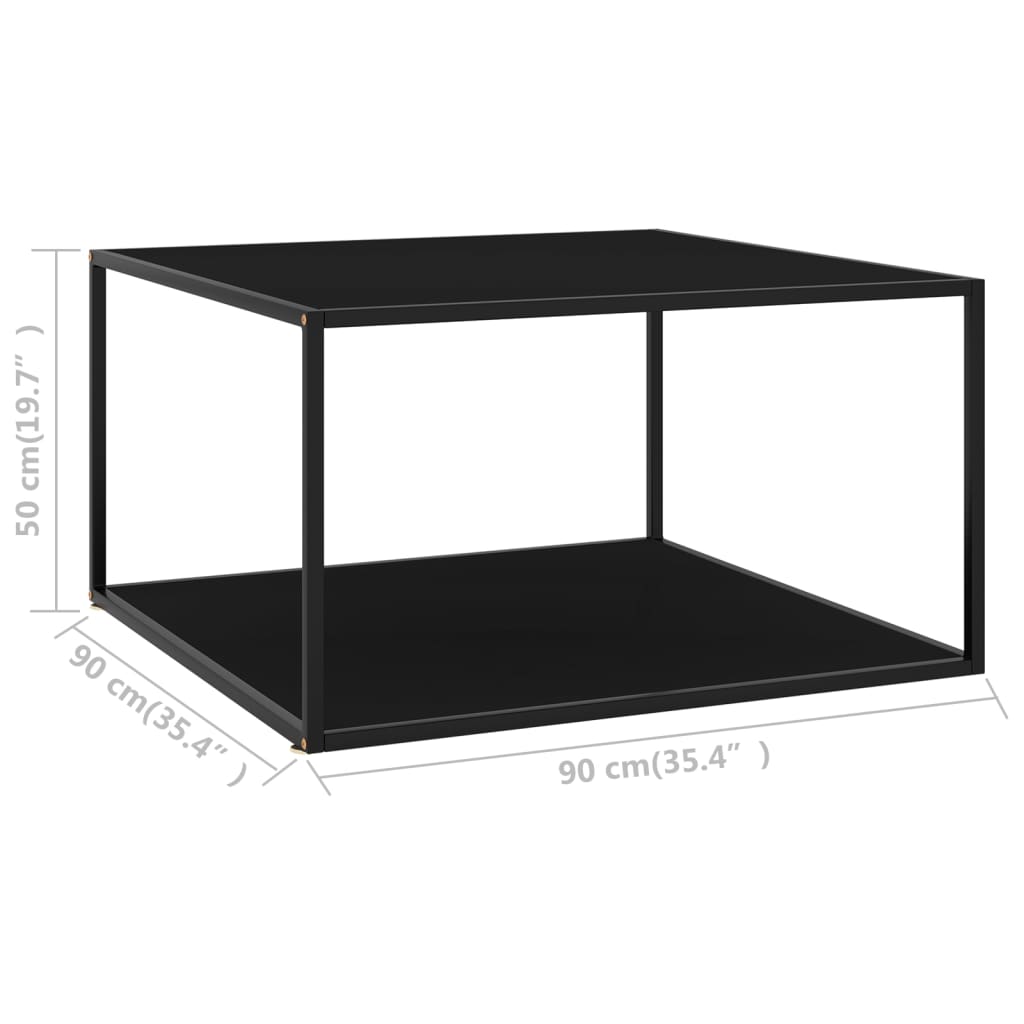 vidaXL Coffee Table End Table Living Room Accent Sofa Table Tempered Glass-37