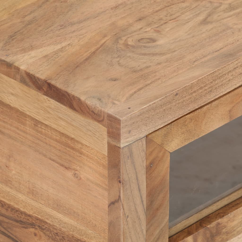 vidaXL Coffee Table 35.4"x23.6"x15.7" Solid Acacia Wood-1