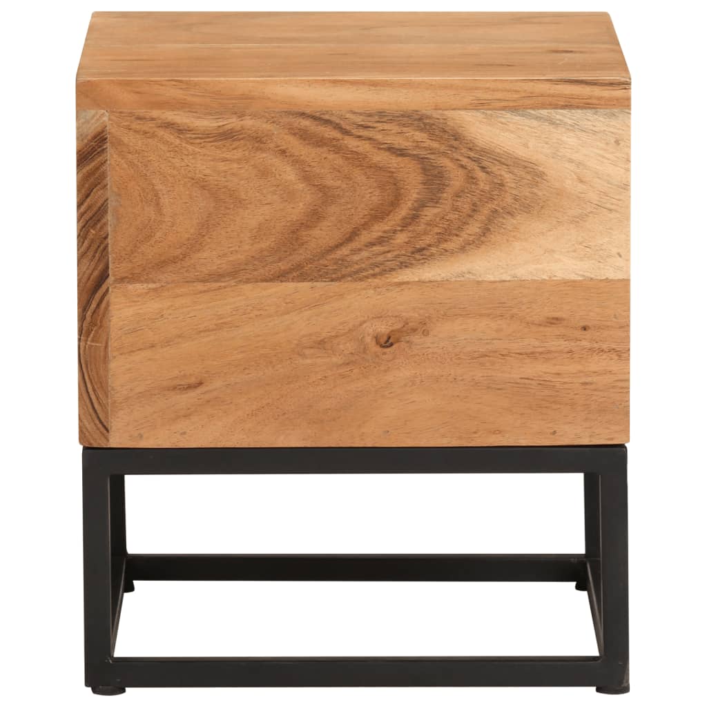 vidaXL Side Table 11.8"x11.8"x13" Solid Acacia Wood-0