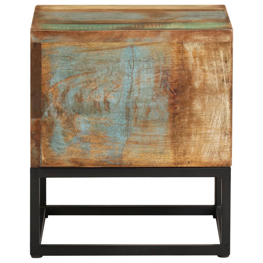 vidaXL Side Table 11.8"x11.8"x13" Solid Reclaimed Wood-0