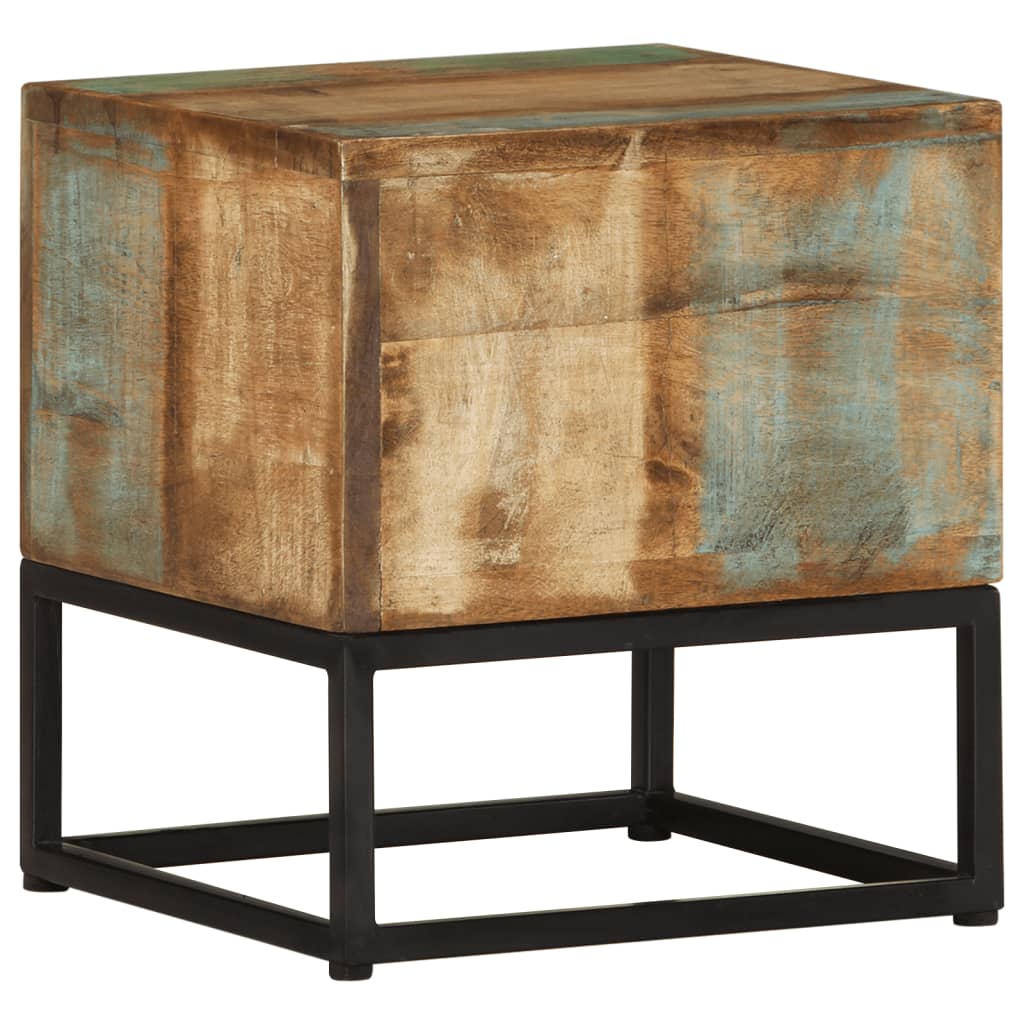 vidaXL Side Table 11.8"x11.8"x13" Solid Reclaimed Wood-4