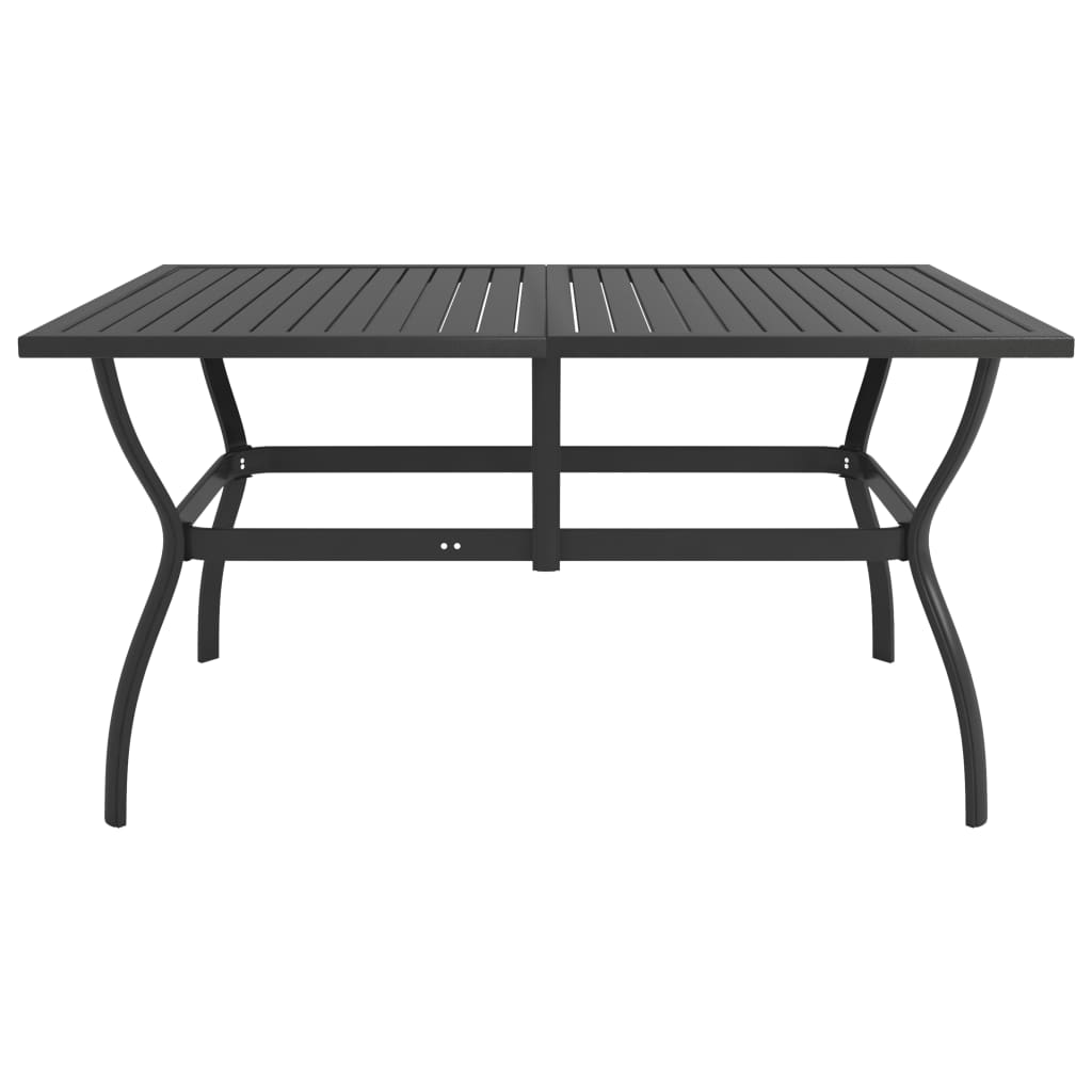 vidaXL Outdoor Dining Table Patio Table Porch Deck Garden Furniture Steel-15