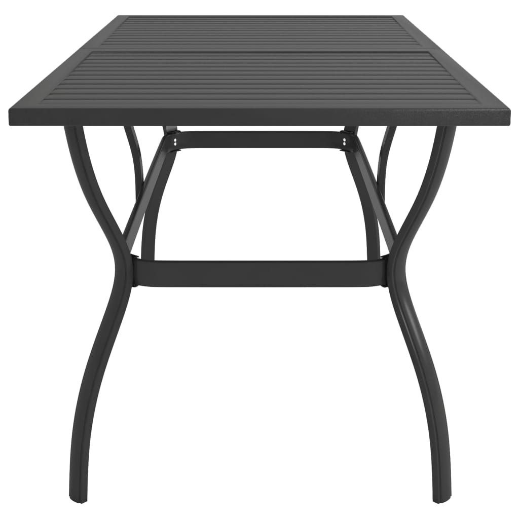 vidaXL Outdoor Dining Table Patio Table Porch Deck Garden Furniture Steel-18