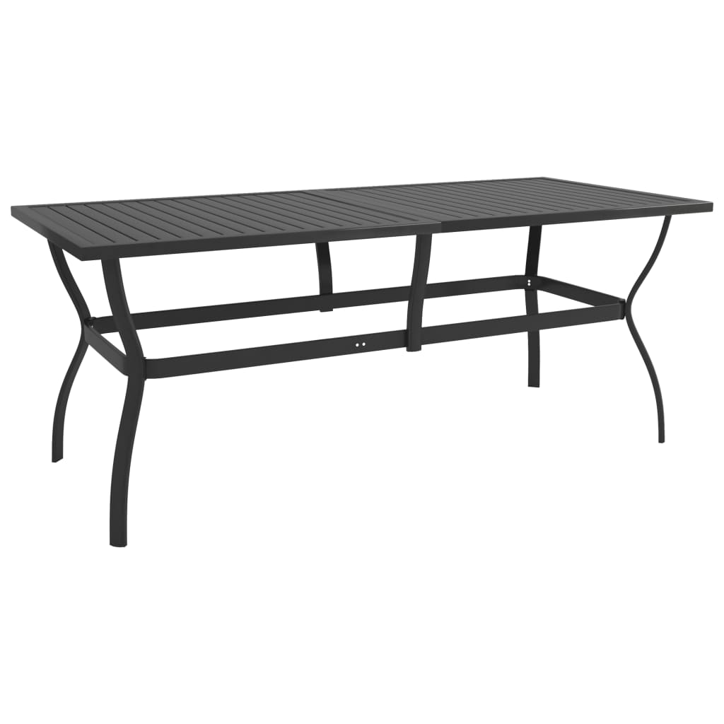 vidaXL Outdoor Dining Table Patio Table Porch Deck Garden Furniture Steel-21