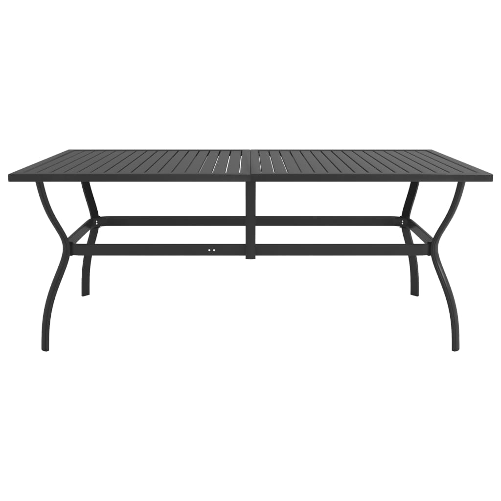 vidaXL Outdoor Dining Table Patio Table Porch Deck Garden Furniture Steel-24