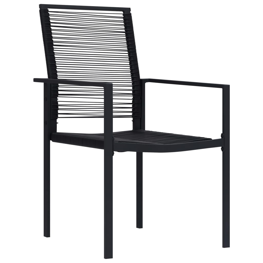 vidaXL 2/4x Patio Chairs PVC Rattan Black Garden Outdoor Chair Furniture-2