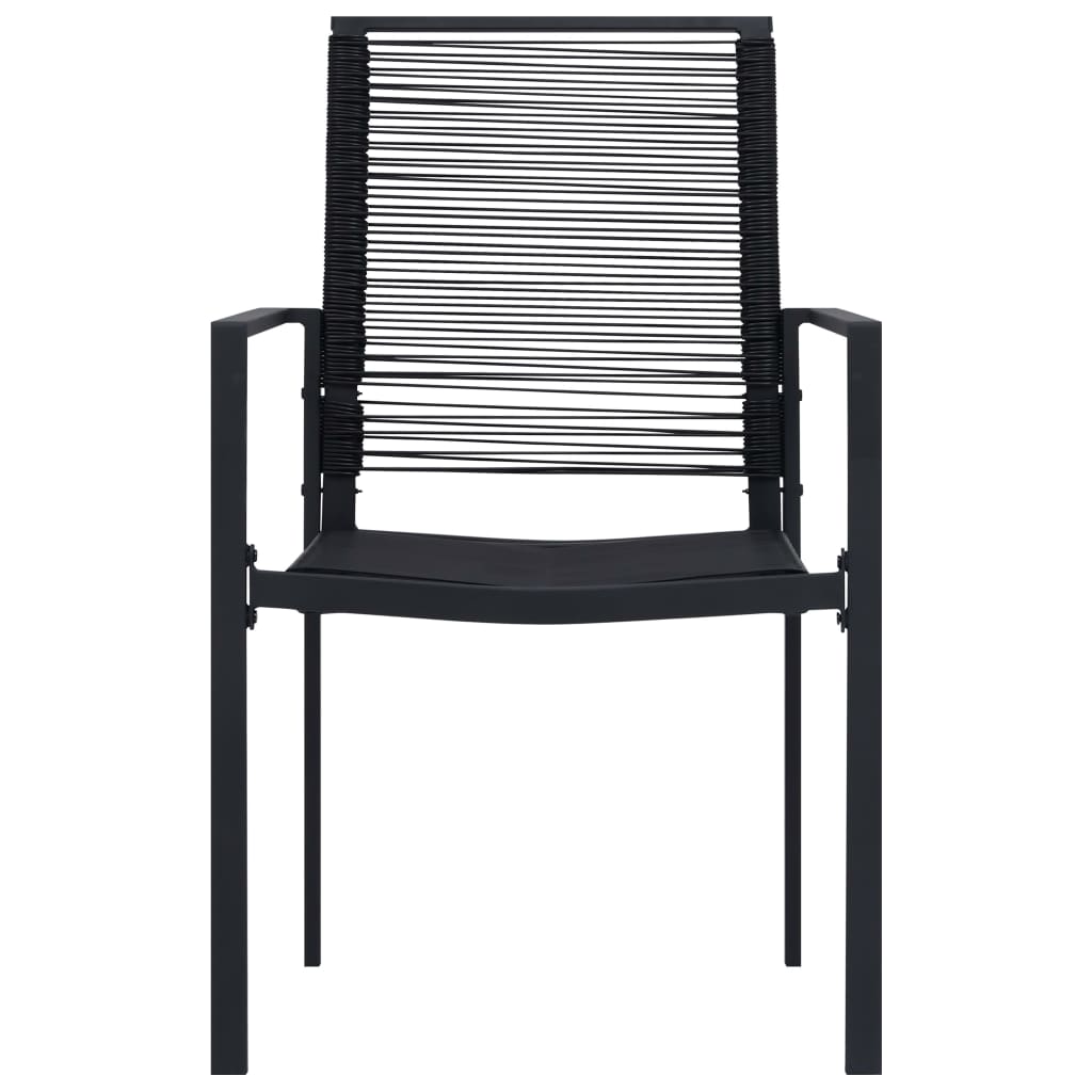 vidaXL 2/4x Patio Chairs PVC Rattan Black Garden Outdoor Chair Furniture-4
