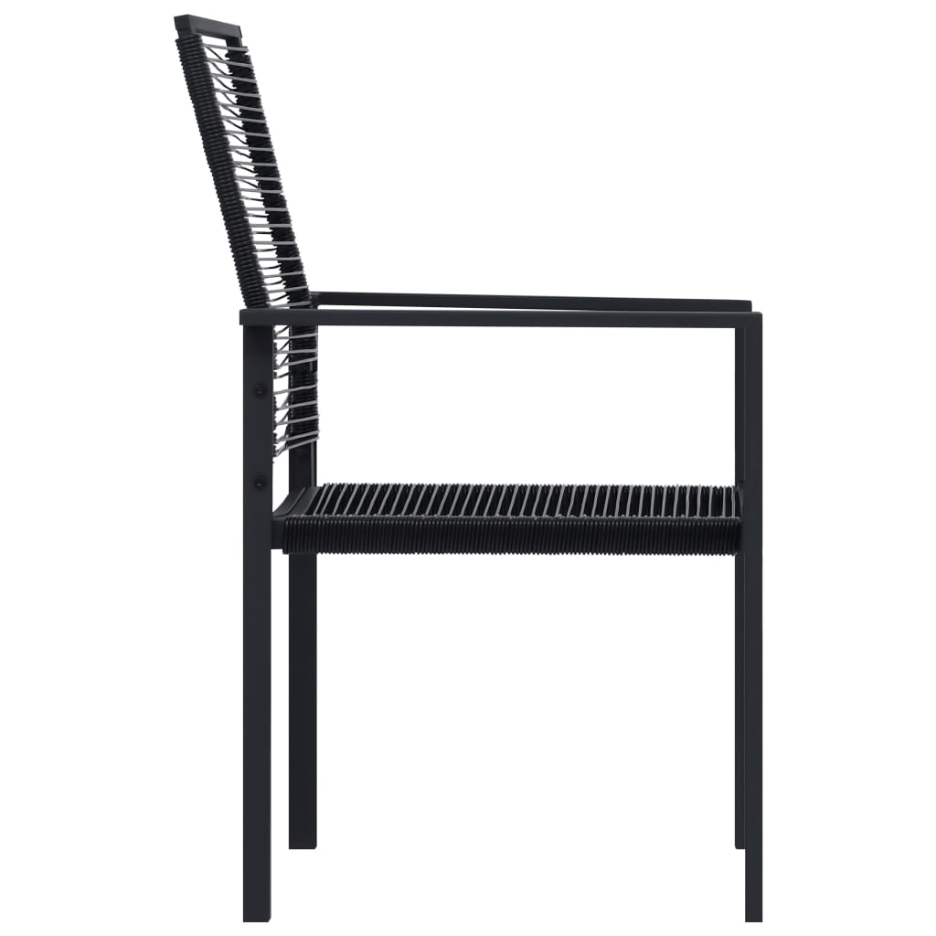 vidaXL 2/4x Patio Chairs PVC Rattan Black Garden Outdoor Chair Furniture-15