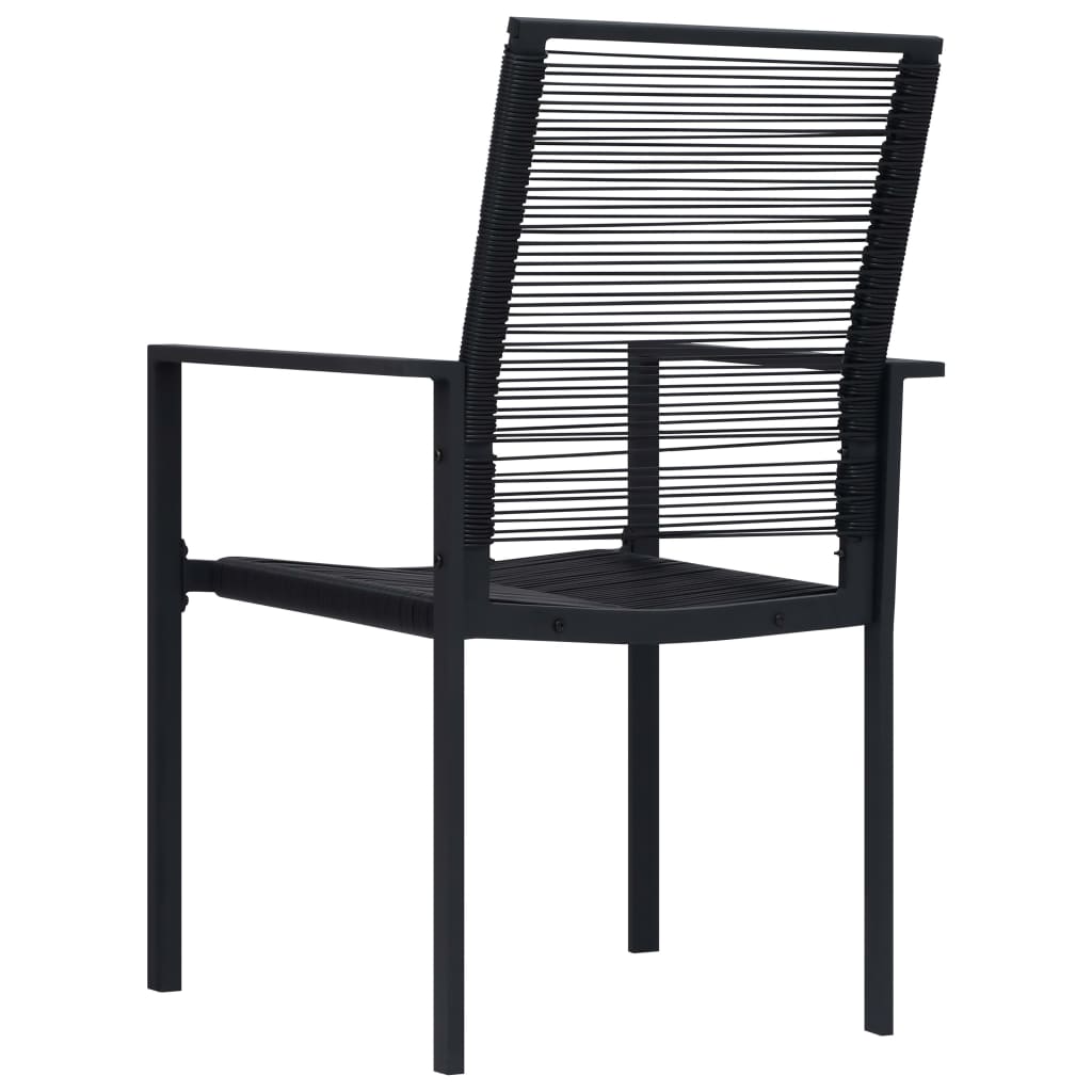 vidaXL 2/4x Patio Chairs PVC Rattan Black Garden Outdoor Chair Furniture-16