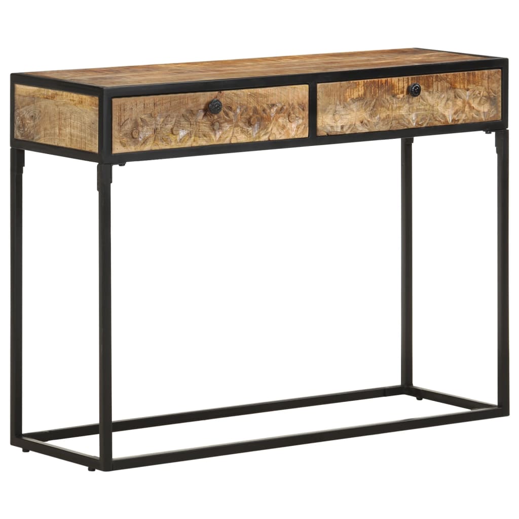 vidaXL Console Table 39.4"x13.8"x29.5" Solid Mango Wood-9