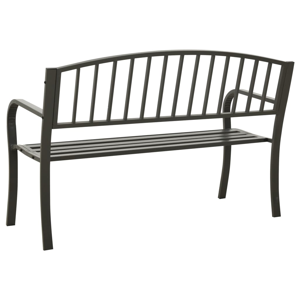 vidaXL Outdoor Patio Bench Garden Park Steel Bench for Outdoor Backyard Steel-7