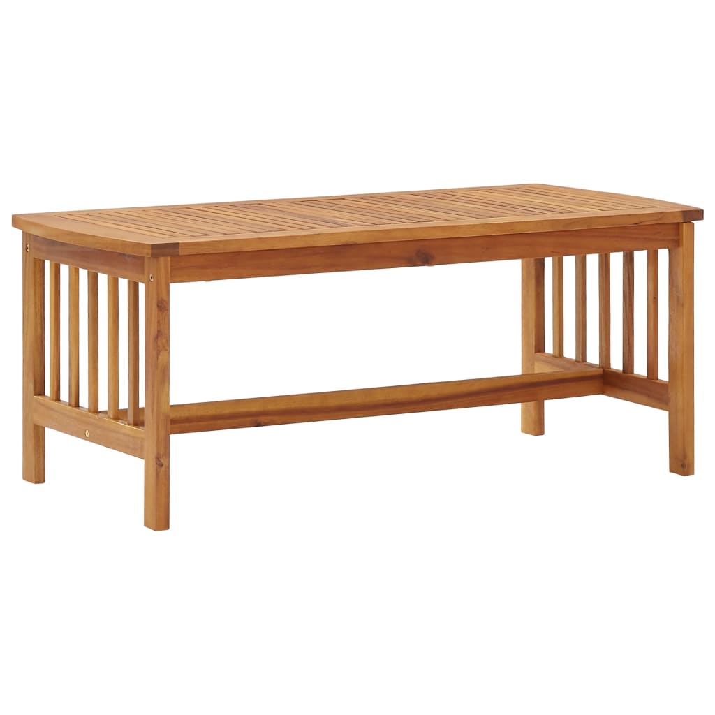 vidaXL Coffee Table 40.2"x19.7"x16.9" Solid Acacia Wood-0