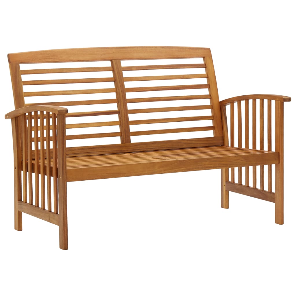 vidaXL Outdoor Patio Bench 2-Seater Bench with Armrests Solid Wood Acacia-1