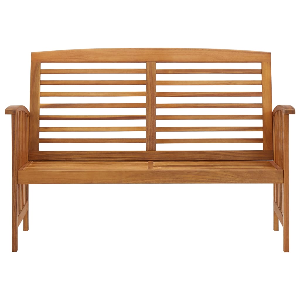 vidaXL Outdoor Patio Bench 2-Seater Bench with Armrests Solid Wood Acacia-3