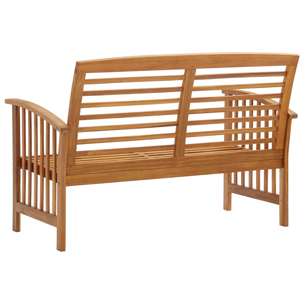 vidaXL Outdoor Patio Bench 2-Seater Bench with Armrests Solid Wood Acacia-19