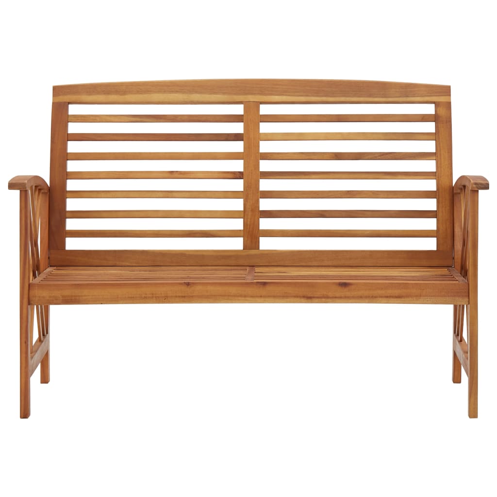 vidaXL Outdoor Patio Bench Wooden Garden Bench with Armrests Solid Wood Acacia-3