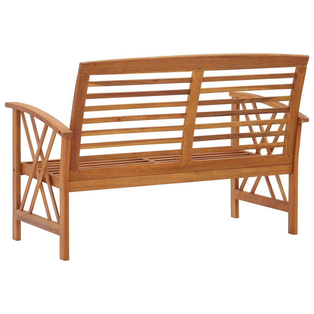 vidaXL Outdoor Patio Bench Wooden Garden Bench with Armrests Solid Wood Acacia-17