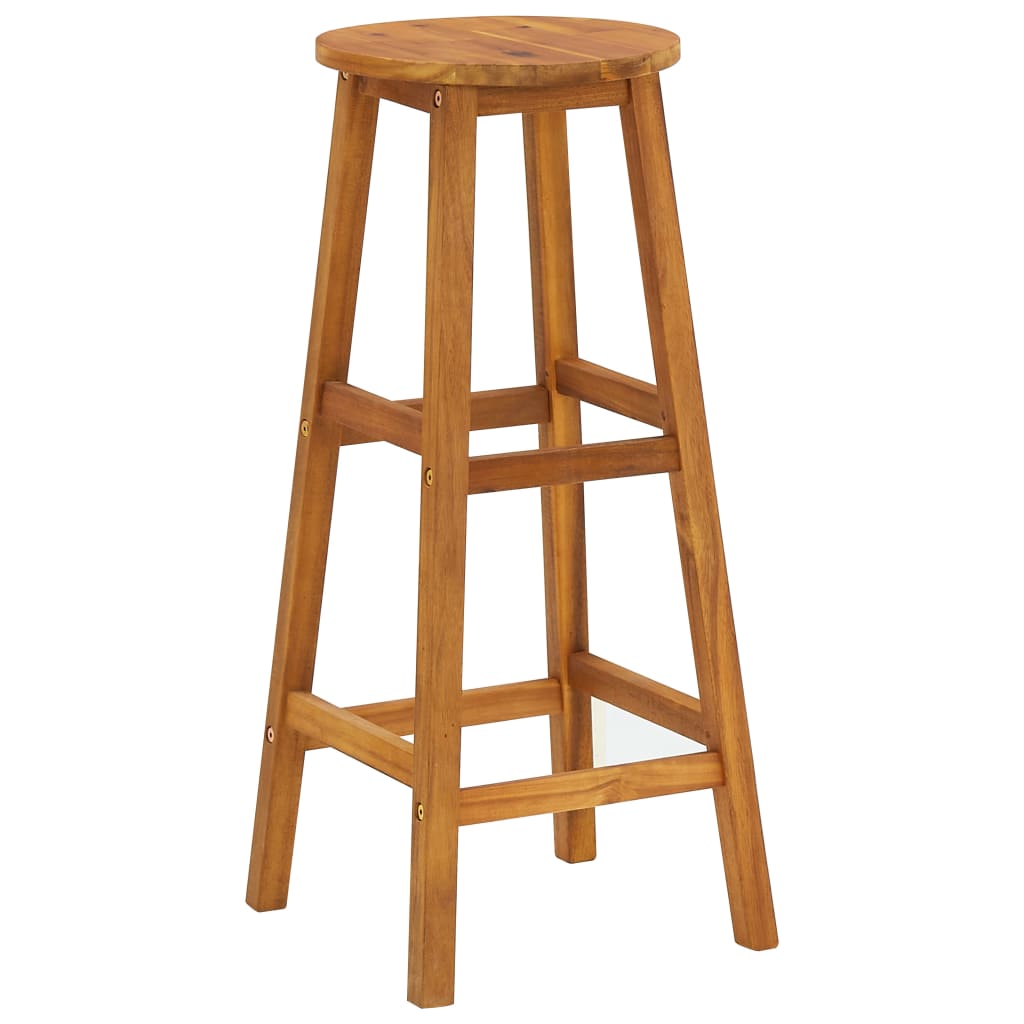 vidaXL Bar Stool Bar Seat Counter Height Stool for Pub Kitchen Solid Wood-3