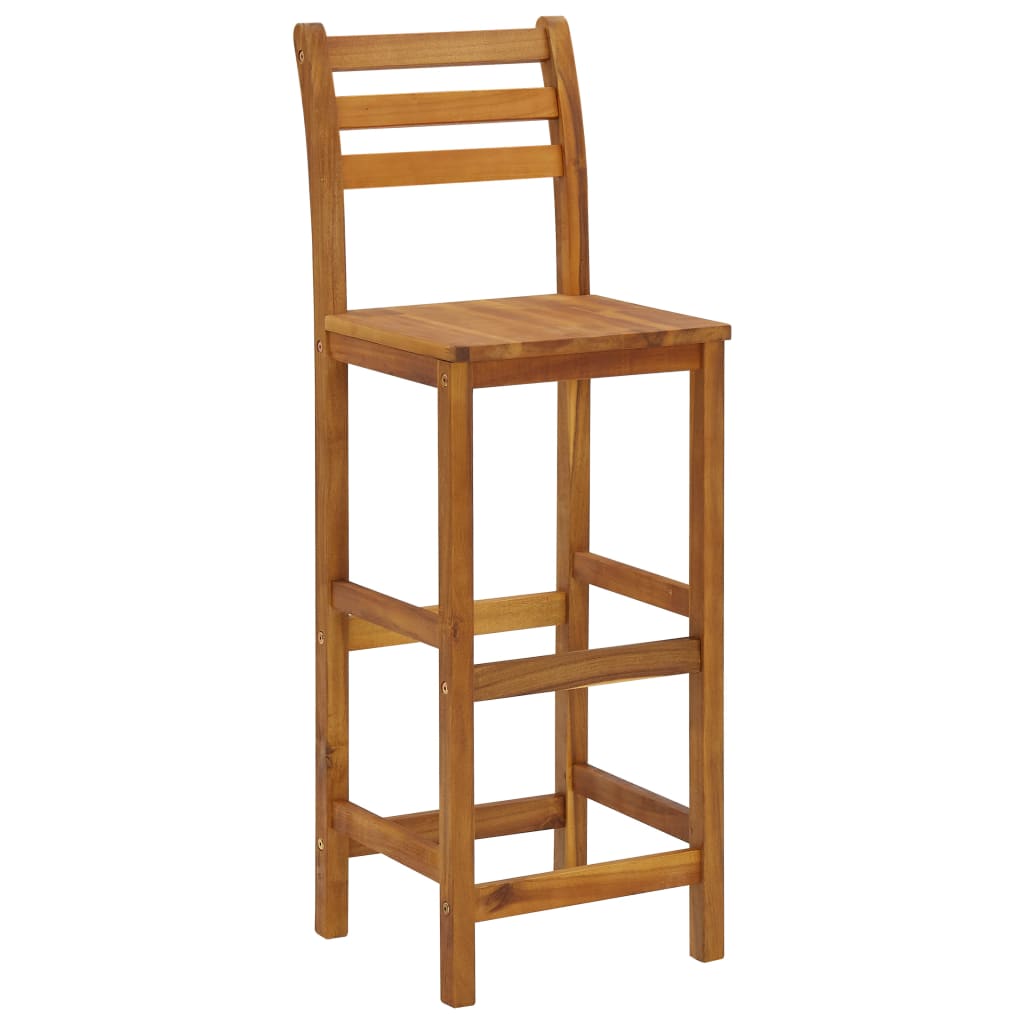 vidaXL Bar Stool Bar Seat Counter Height Stool for Kitchen Pub Solid Wood-3