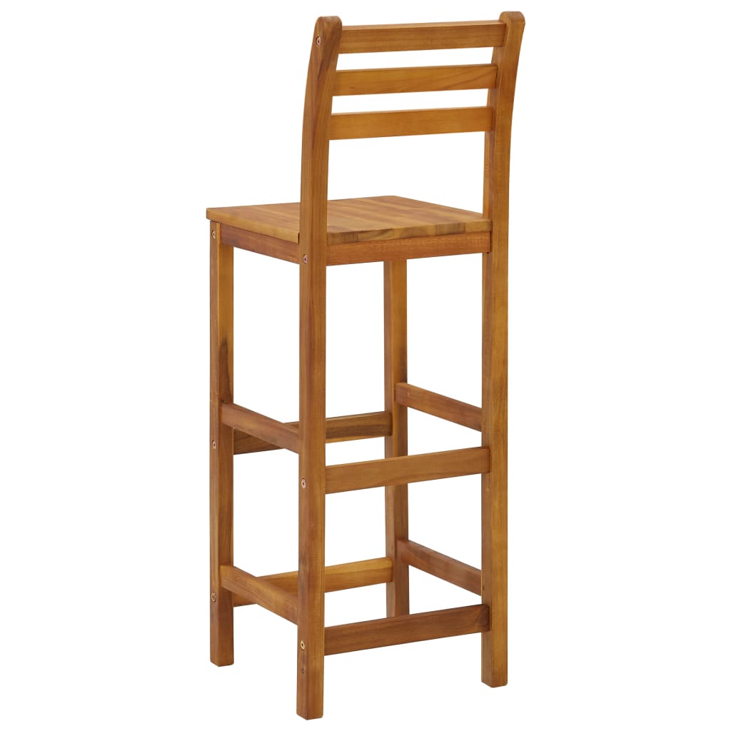 vidaXL Bar Stool Bar Seat Counter Height Stool for Kitchen Pub Solid Wood-10