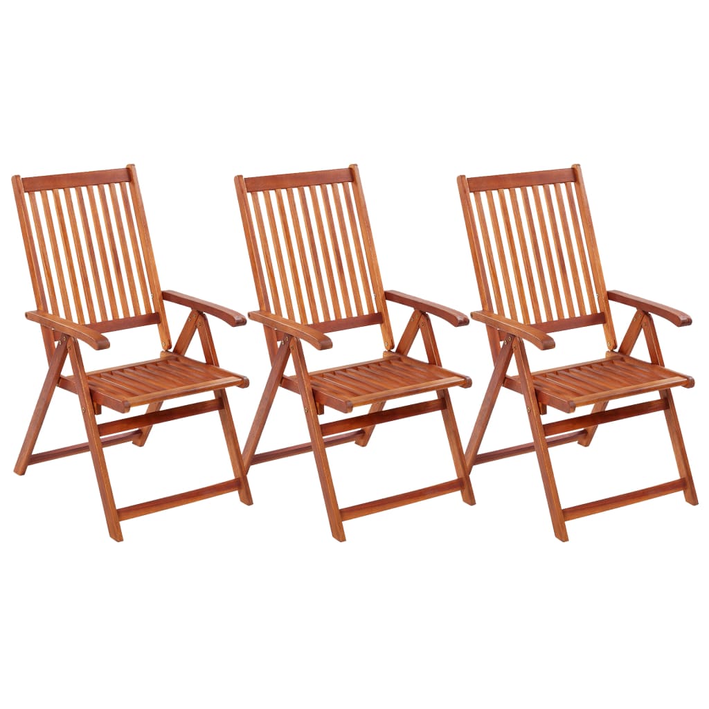 vidaXL Patio Folding Chairs Camping Garden Lawn Chair Solid Wood Acacia Brown-12