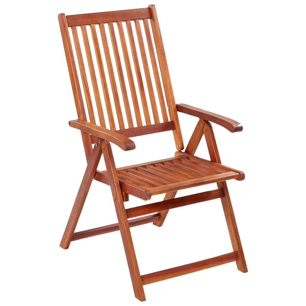 vidaXL Patio Folding Chairs Camping Garden Lawn Chair Solid Wood Acacia Brown-16