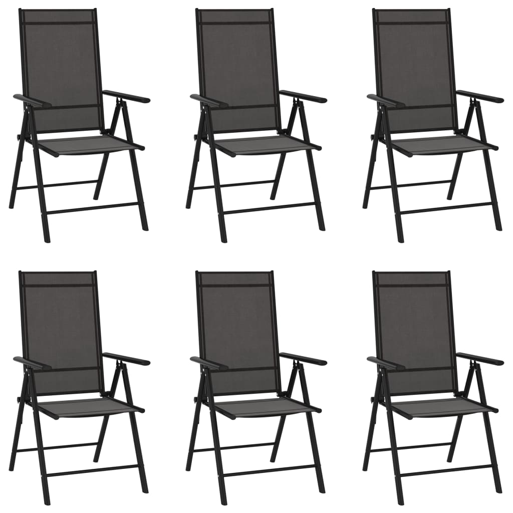 vidaXL Patio Folding Chairs Camping Garden Lawn Chair Aluminum and Textilene-20