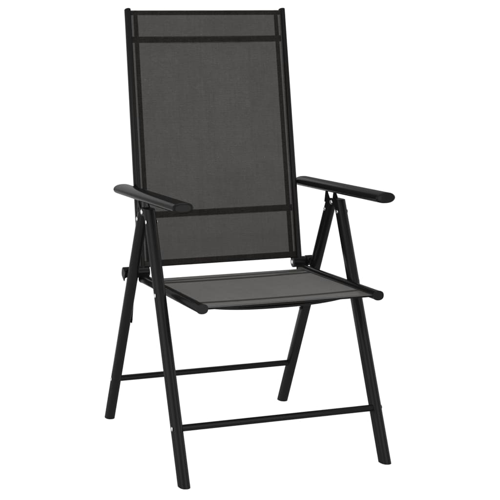 vidaXL Patio Folding Chairs Camping Garden Lawn Chair Aluminum and Textilene-26