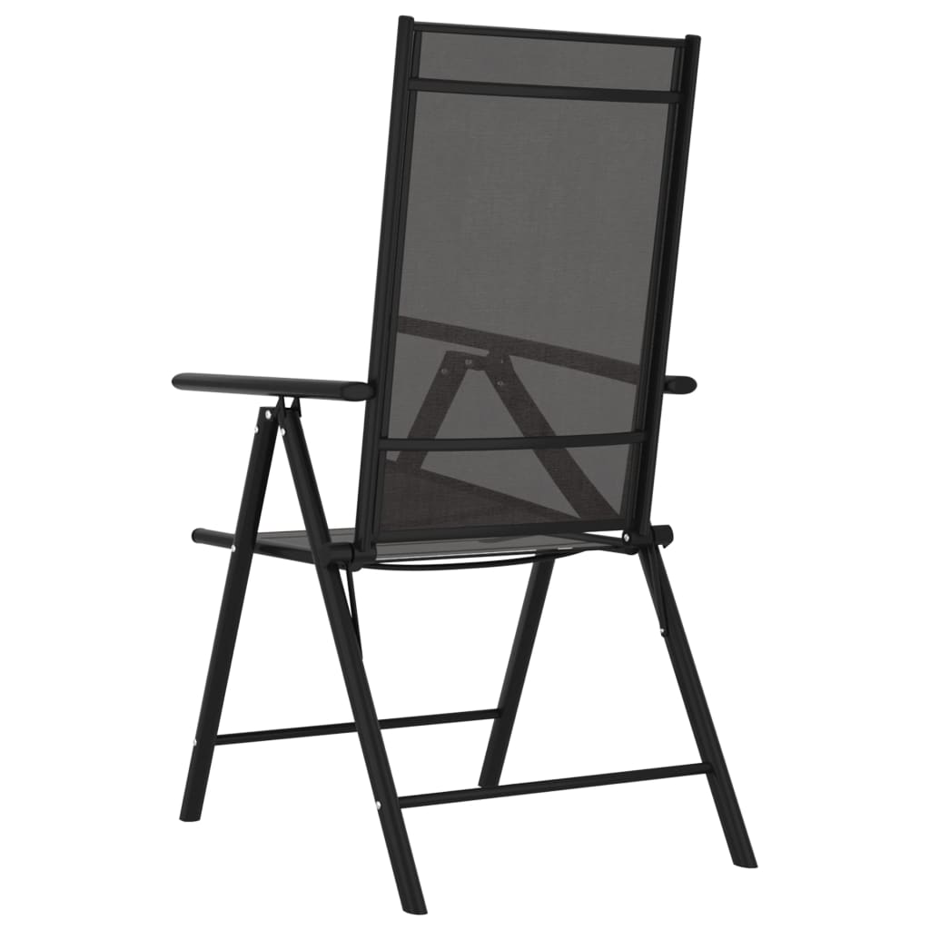 vidaXL Patio Folding Chairs Camping Garden Lawn Chair Aluminum and Textilene-5