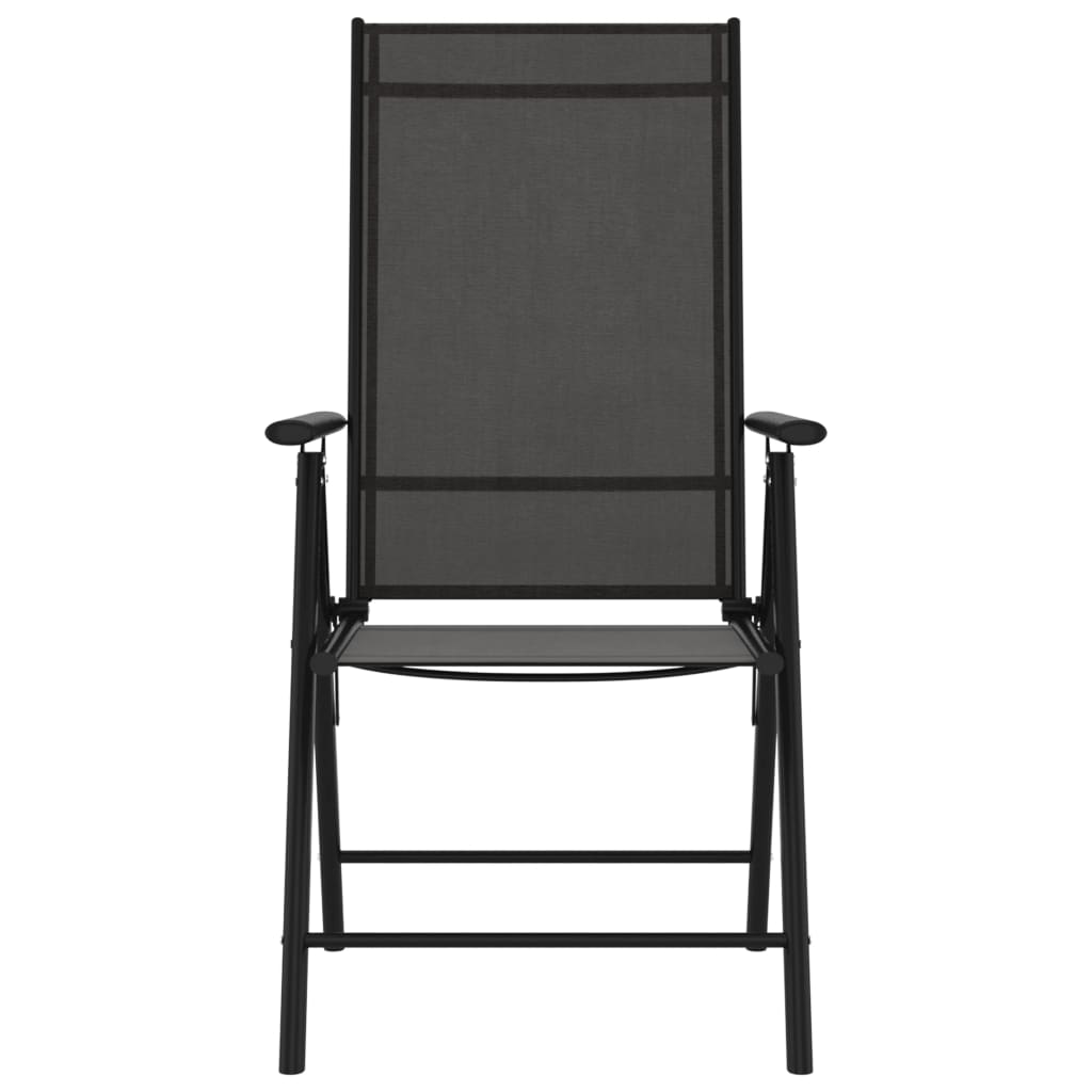 vidaXL Patio Folding Chairs Camping Garden Lawn Chair Aluminum and Textilene-21