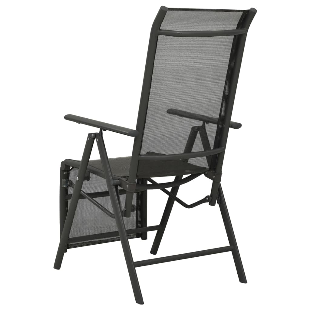 vidaXL Outdoor Recliner Chairs Patio Reclining Chair Textilene and Aluminum-6