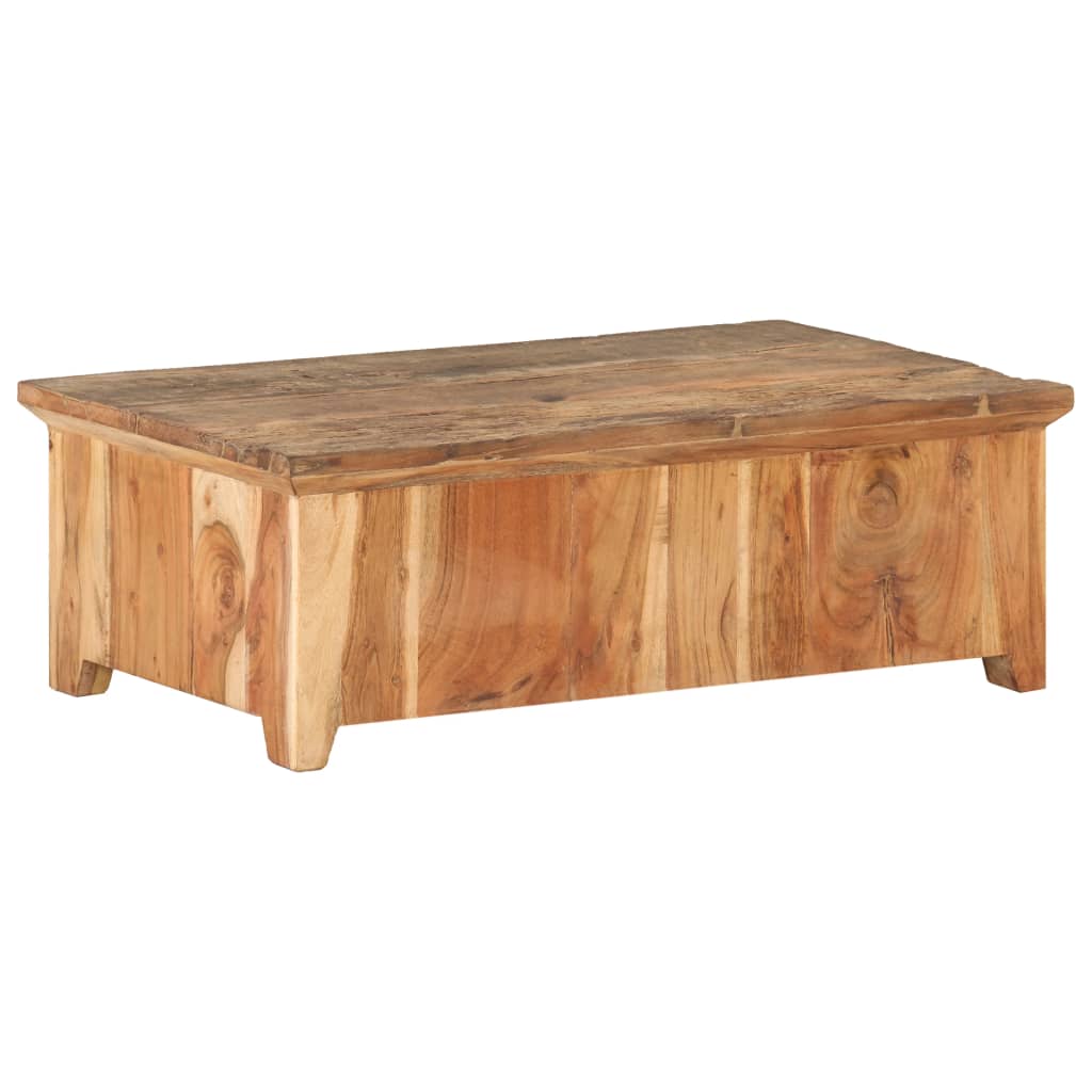 vidaXL Coffee Table 35.4"x19.7"x12.2" Solid Reclaimed Wood-4