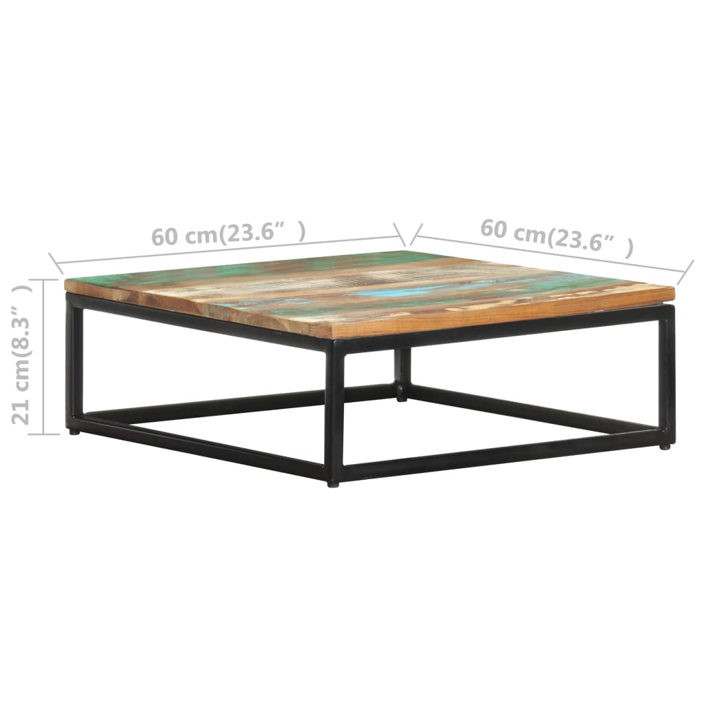 vidaXL Nesting Coffee Tables 2 pcs Solid Reclaimed Wood-7