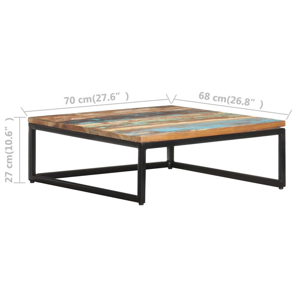 vidaXL Nesting Coffee Tables 2 pcs Solid Reclaimed Wood-6
