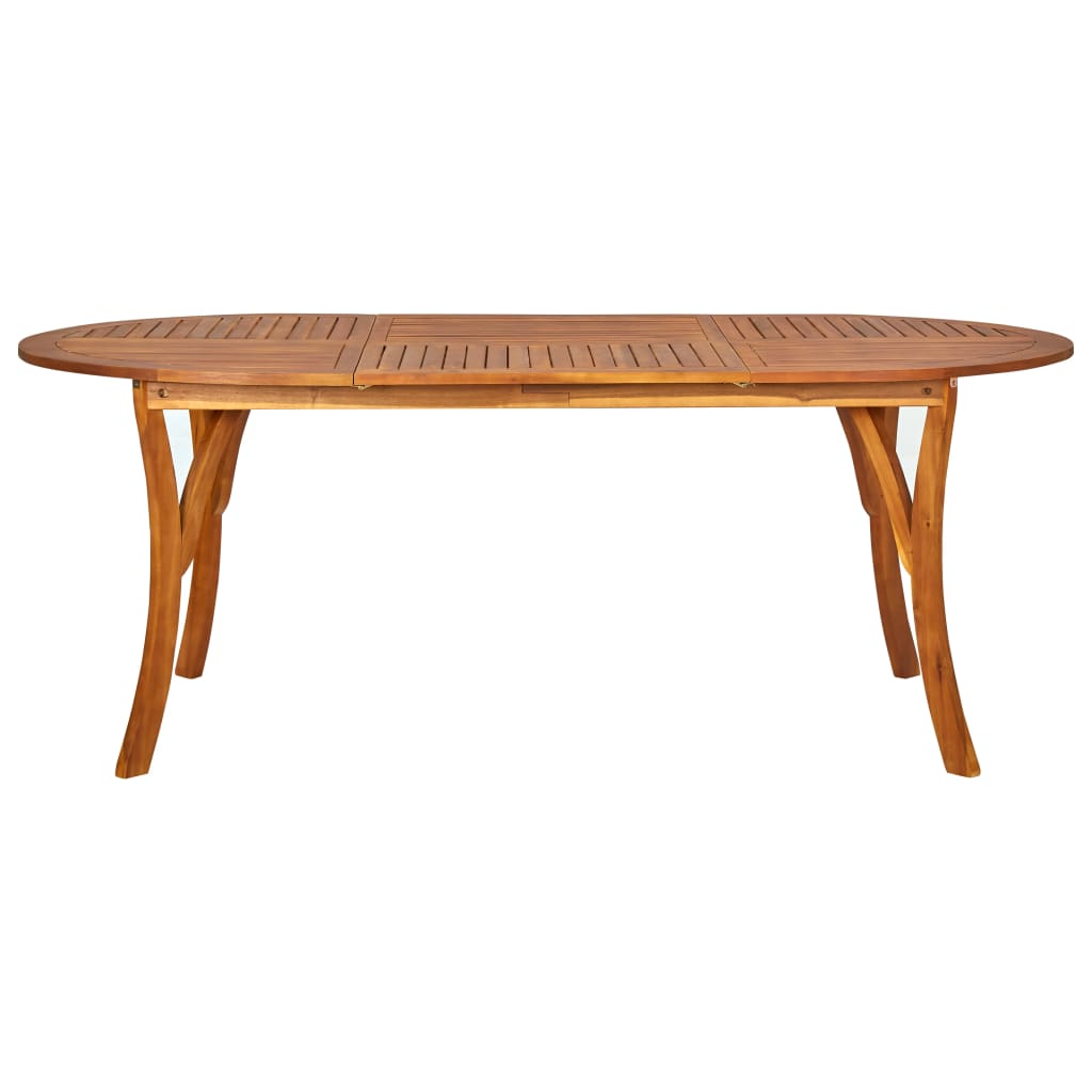 vidaXL Patio Table 79.1"x39.4"x29.5" Solid Acacia Wood-0