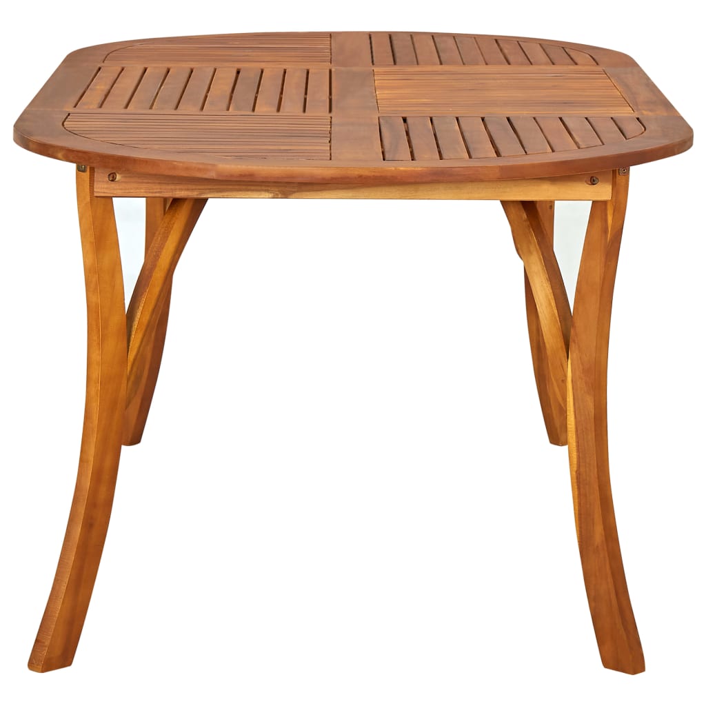 vidaXL Patio Table 79.1"x39.4"x29.5" Solid Acacia Wood-1