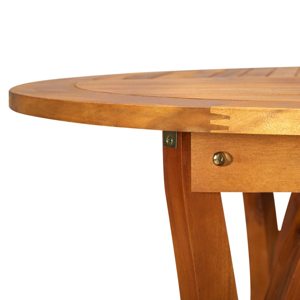 vidaXL Patio Table 79.1"x39.4"x29.5" Solid Acacia Wood-3