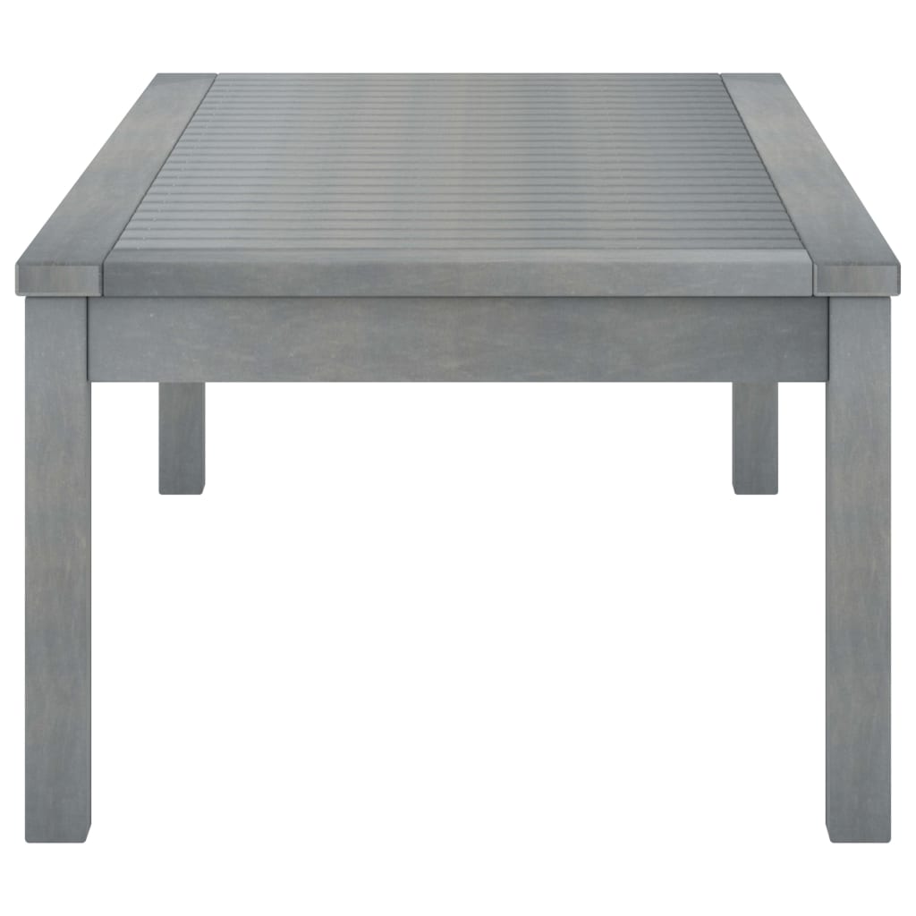 vidaXL Coffee Table 39.4"x19.7"x13" Gray Solid Acacia Wood-5