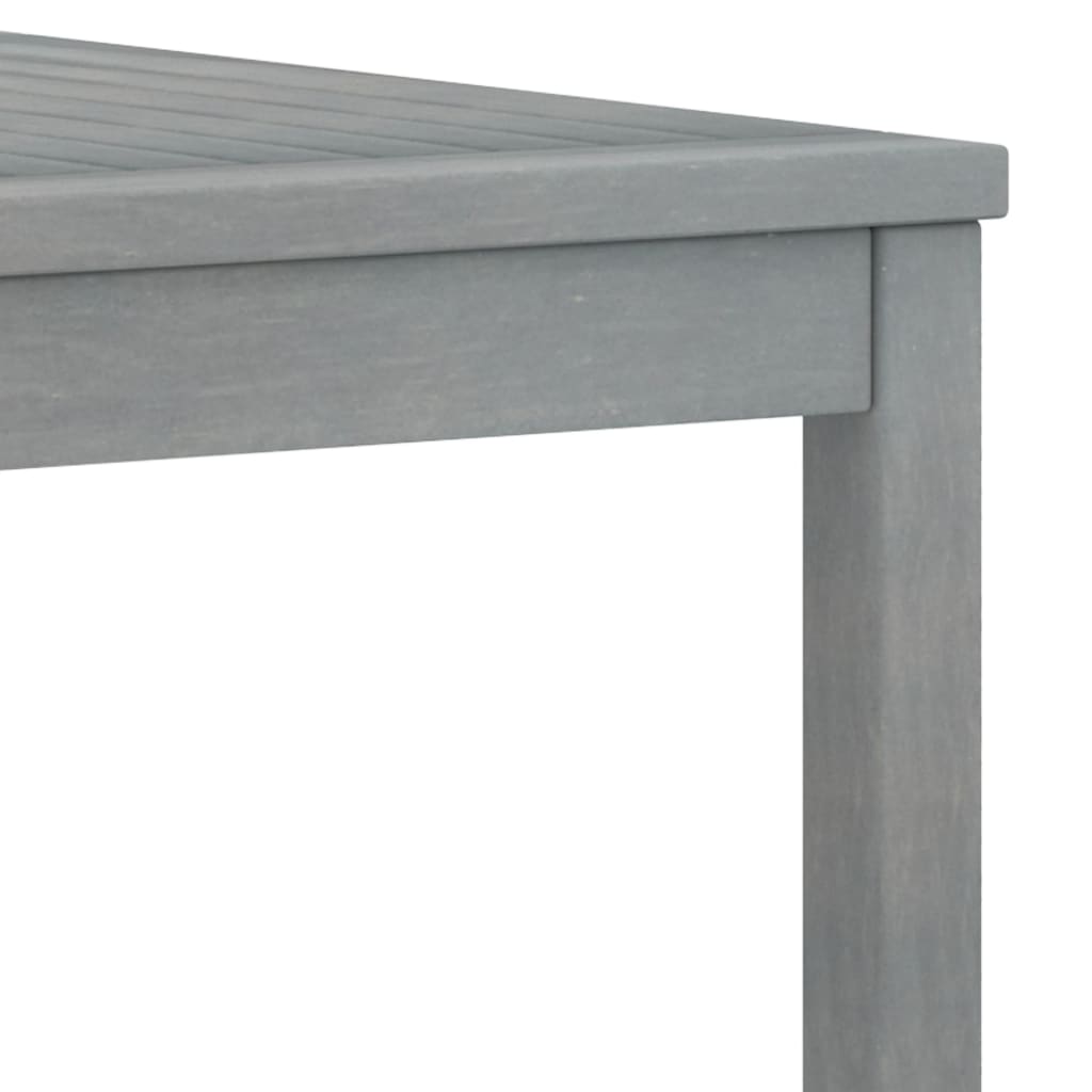 vidaXL Coffee Table 39.4"x19.7"x13" Gray Solid Acacia Wood-10