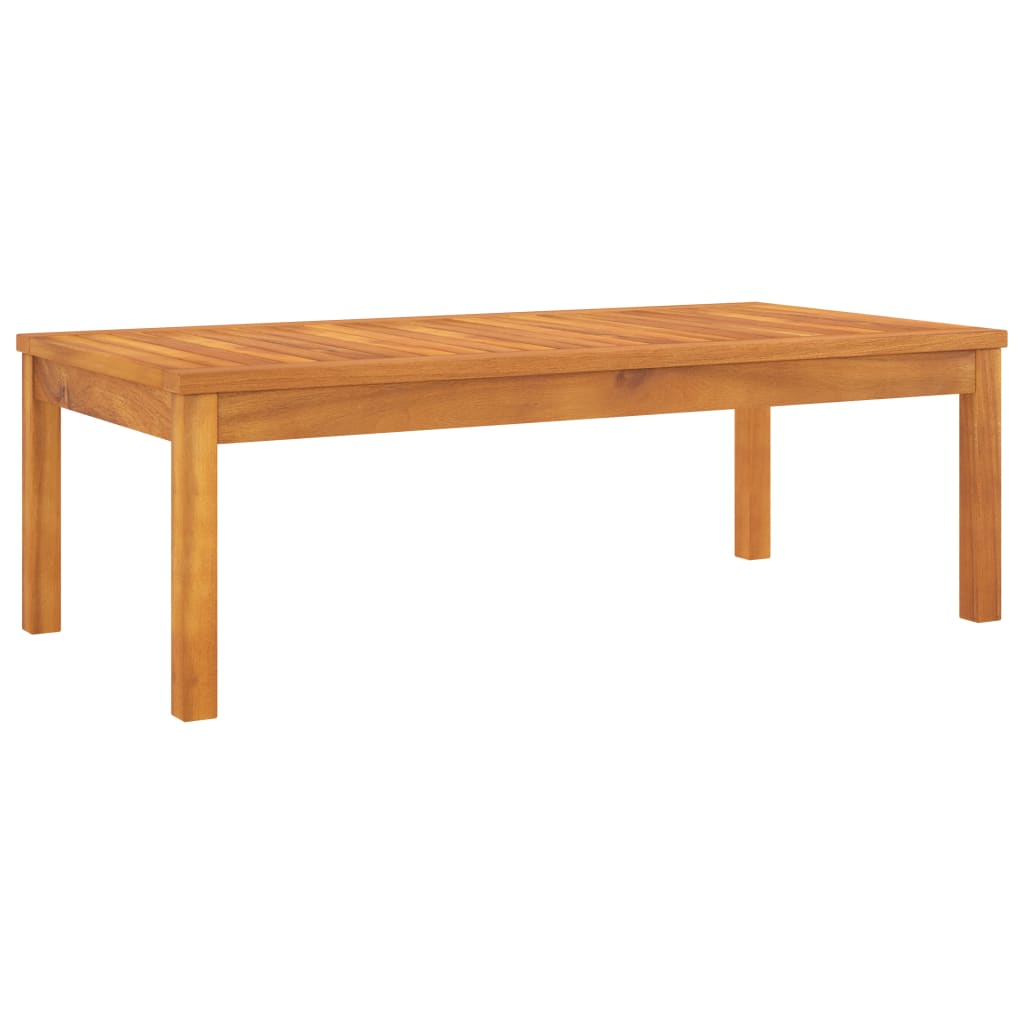 vidaXL Coffee Table 39.4"x19.7"x13" Gray Solid Acacia Wood-6